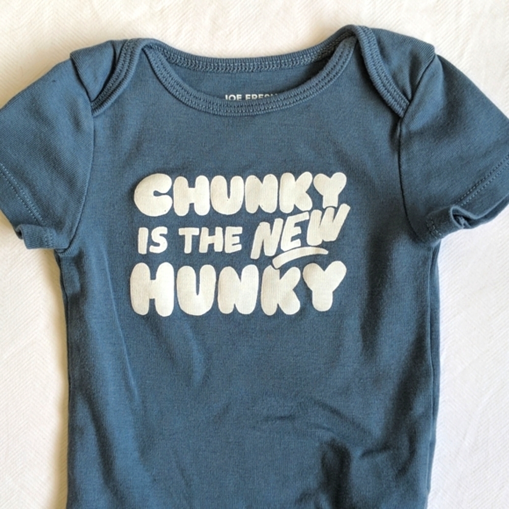 joe fresh hunky graphic bodysuit diaper shirt 6-12 months baby boy